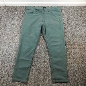 Theory Pants Raffi Neoteric Twill Stretch Dark Teal Blue Mens 34x28